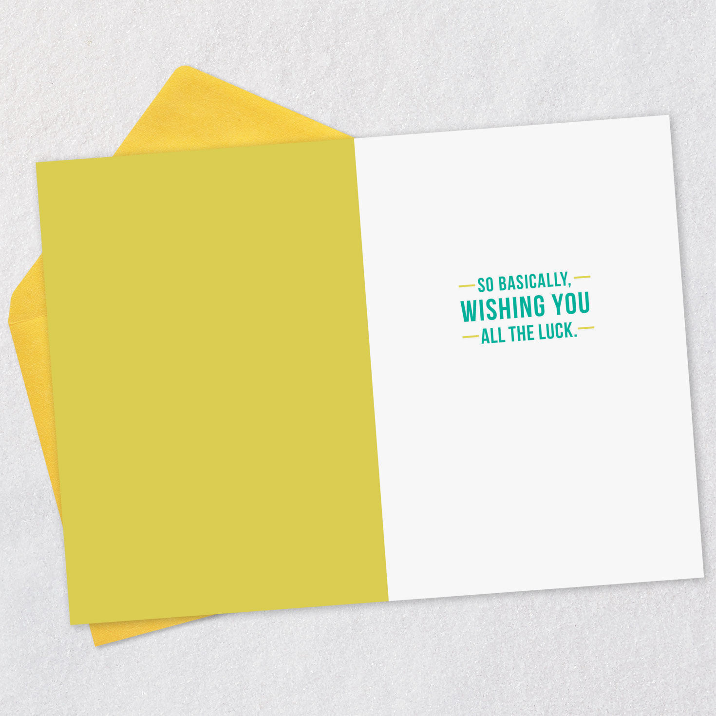 Good Luck Wishes Pie Chart Funny Good Luck Card Open card with envelope image number 3