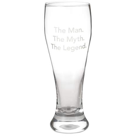 Man, Myth, Legend Pilsner Glass, 17 oz., , large