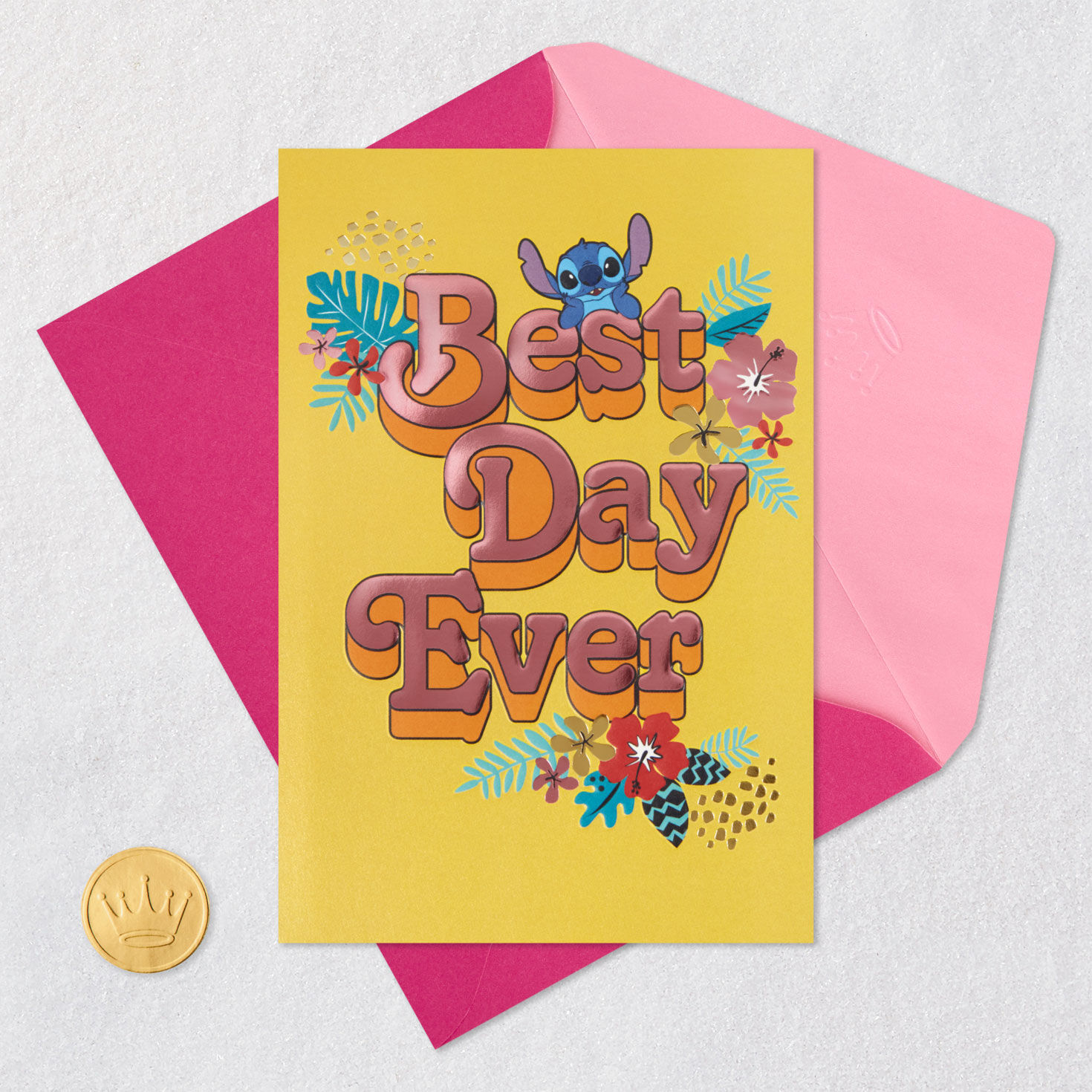 Disney Stitch Best Day Ever Birthday Card for Kids for only USD 5.59 | Hallmark