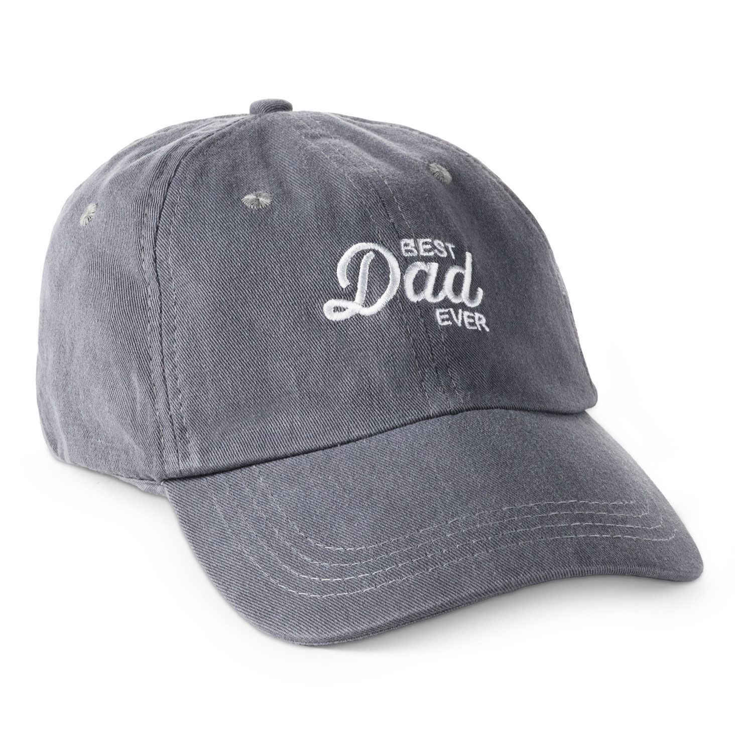 Best Dad Ever Gray Twill Baseball Cap