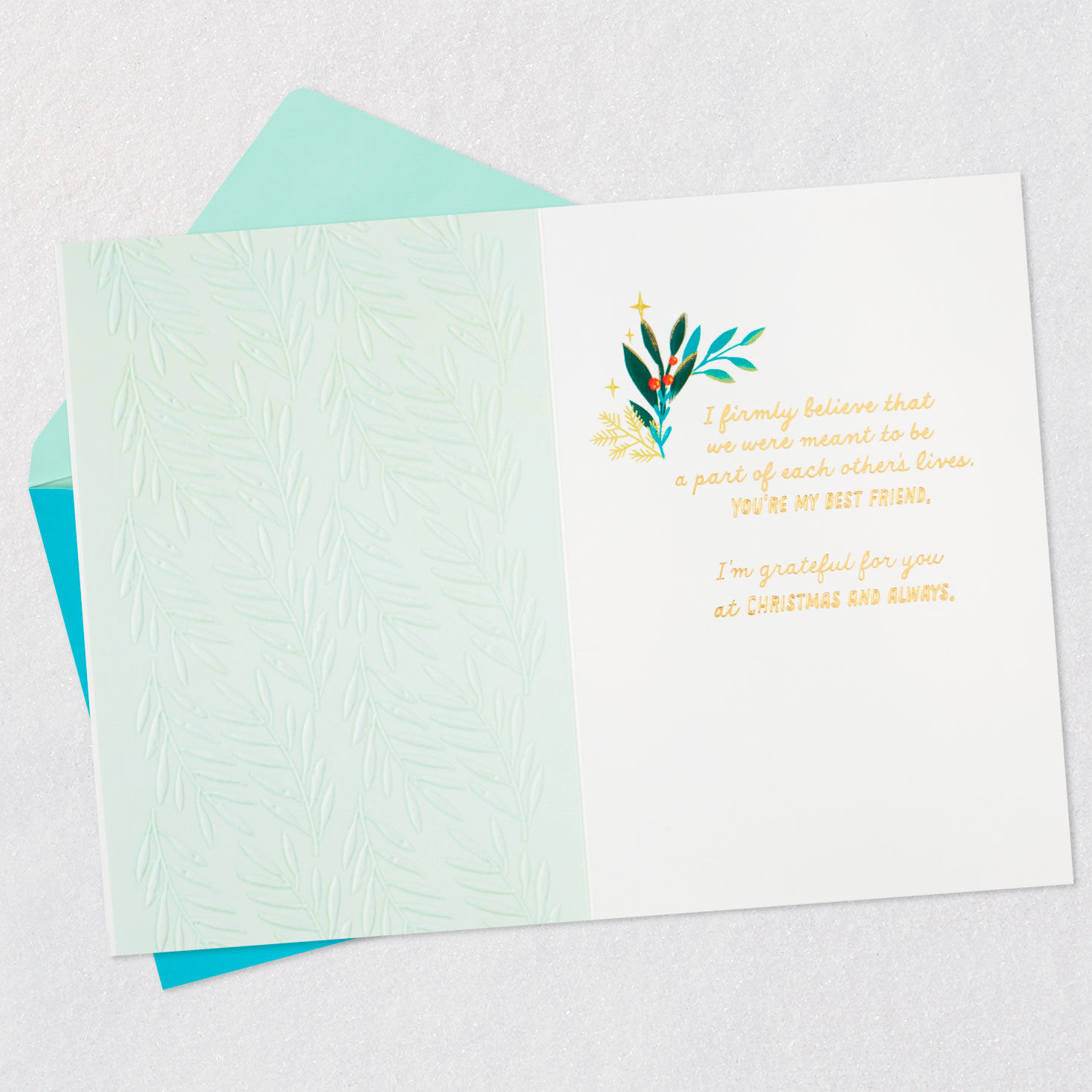 Meant to Be Part of Each Other's Lives Christmas Card for Best Friend, , large image number 3