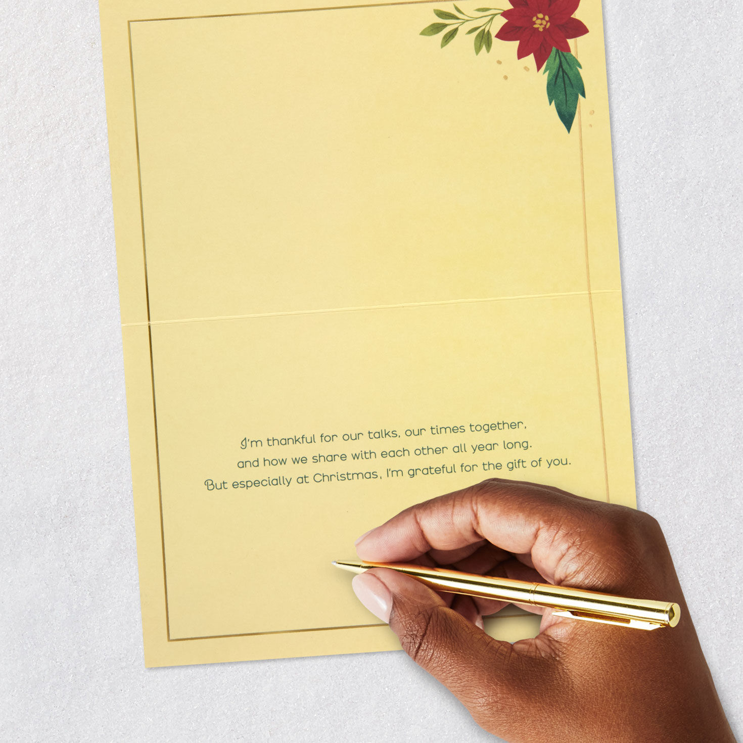 Poinsettia Flowers Sister Christmas Card Signing card image number 7