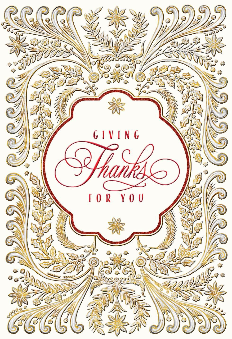 Giving Thanks for You Christmas Card