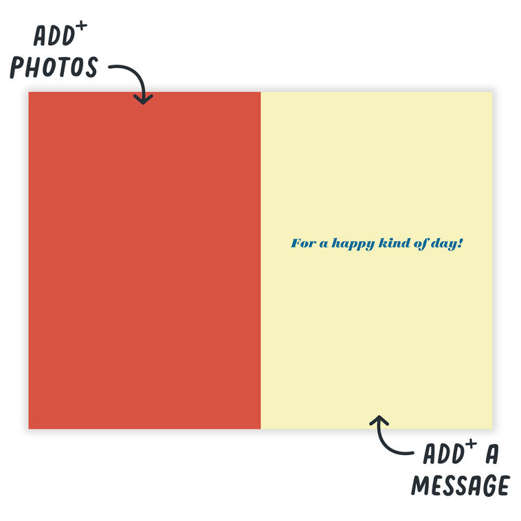 Mickey Walking Personalized Card Open Card indicating personalization image number 9