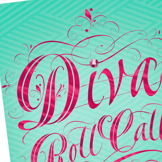 Diva Roll Call Birthday Card for Her, , large image number 4