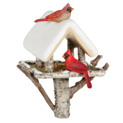 Marjolein's Garden Winter Cardinals Ornament, 