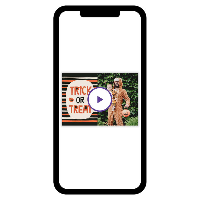 Bold Stripes Trick or Treat Halloween eCard