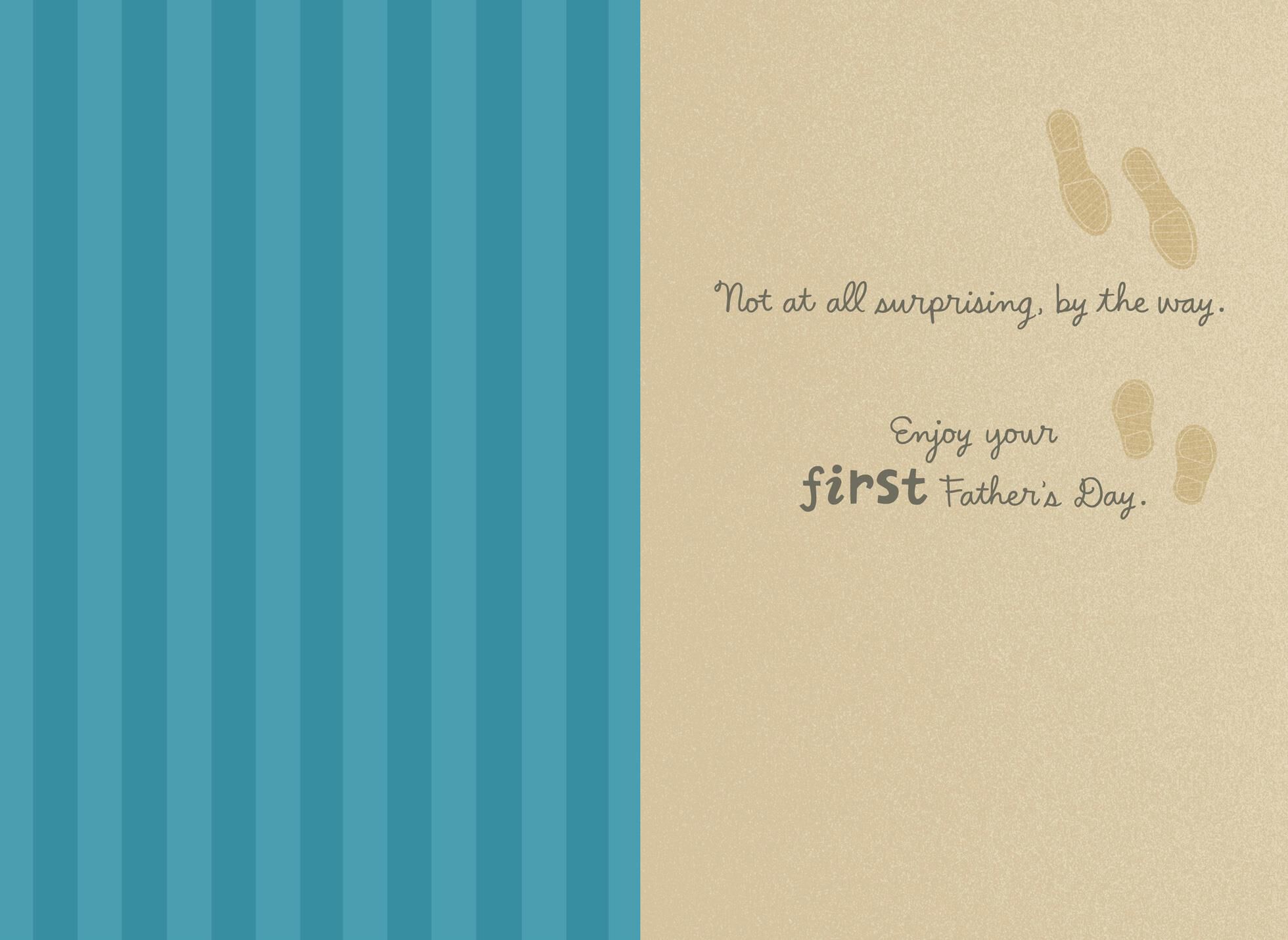Big and Little Sneakers 1st Father's Day Card
