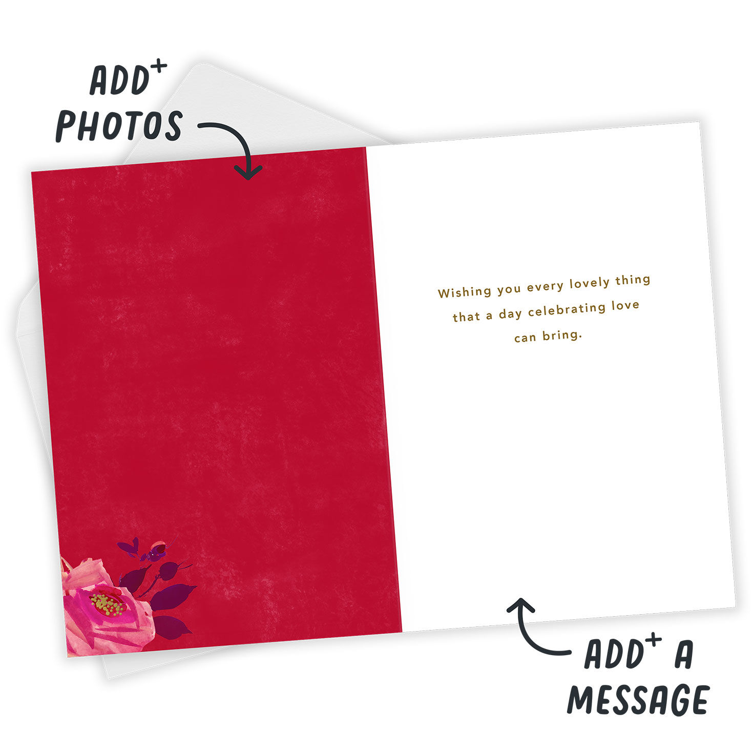 Lovely Floral Custom Valentine's Day Card, , large image number 3