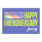 Purple Happy Friendiversary Personalized Card front image number 2