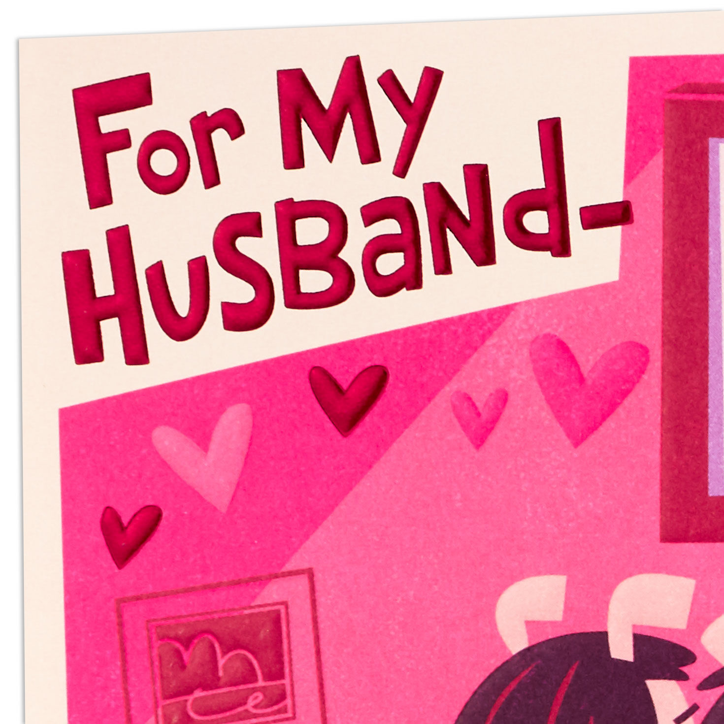 Couple Asleep on Couch Pop-Up Valentine's Day Card Cover Detail image number 5