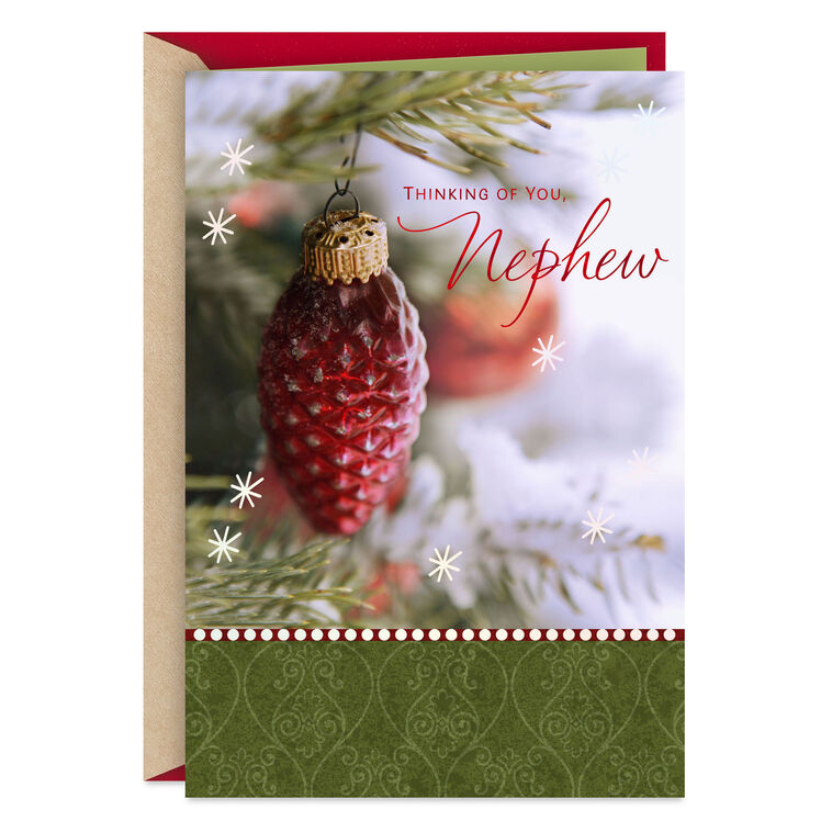 Thinking of You Christmas Card for Nephew