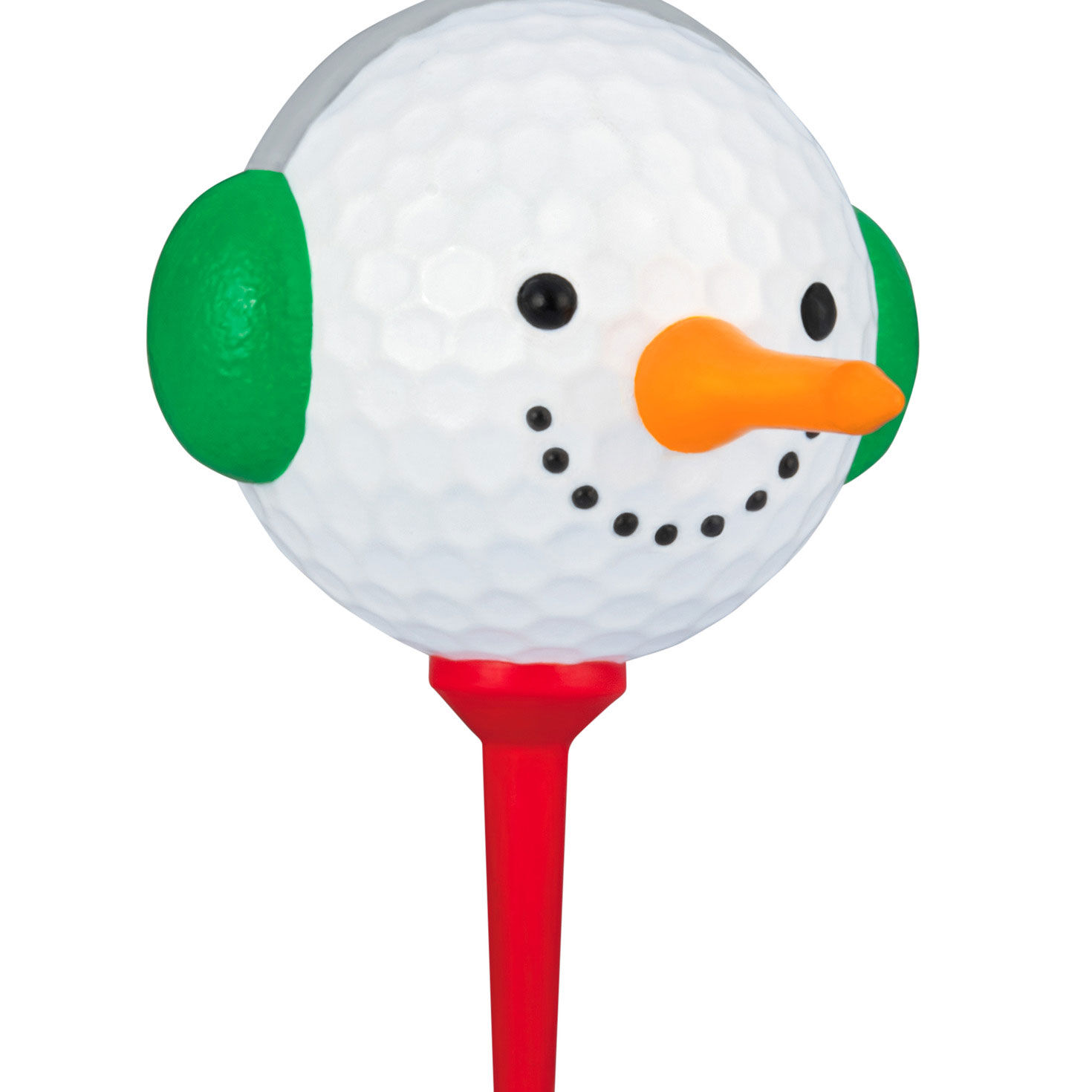 Snowman Golf Ball on Red Tee Keepsake Ornament  image number 5