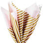 2-Pack Tissue Paper, 6 Sheets, Light Pink & Gold Stripe, large image number 2