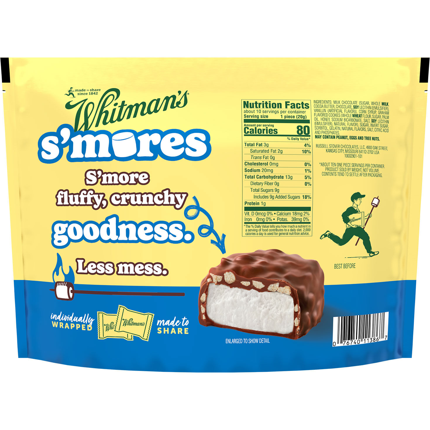 Individually Wrapped Milk Chocolate S'mores in Bag Back image number 2