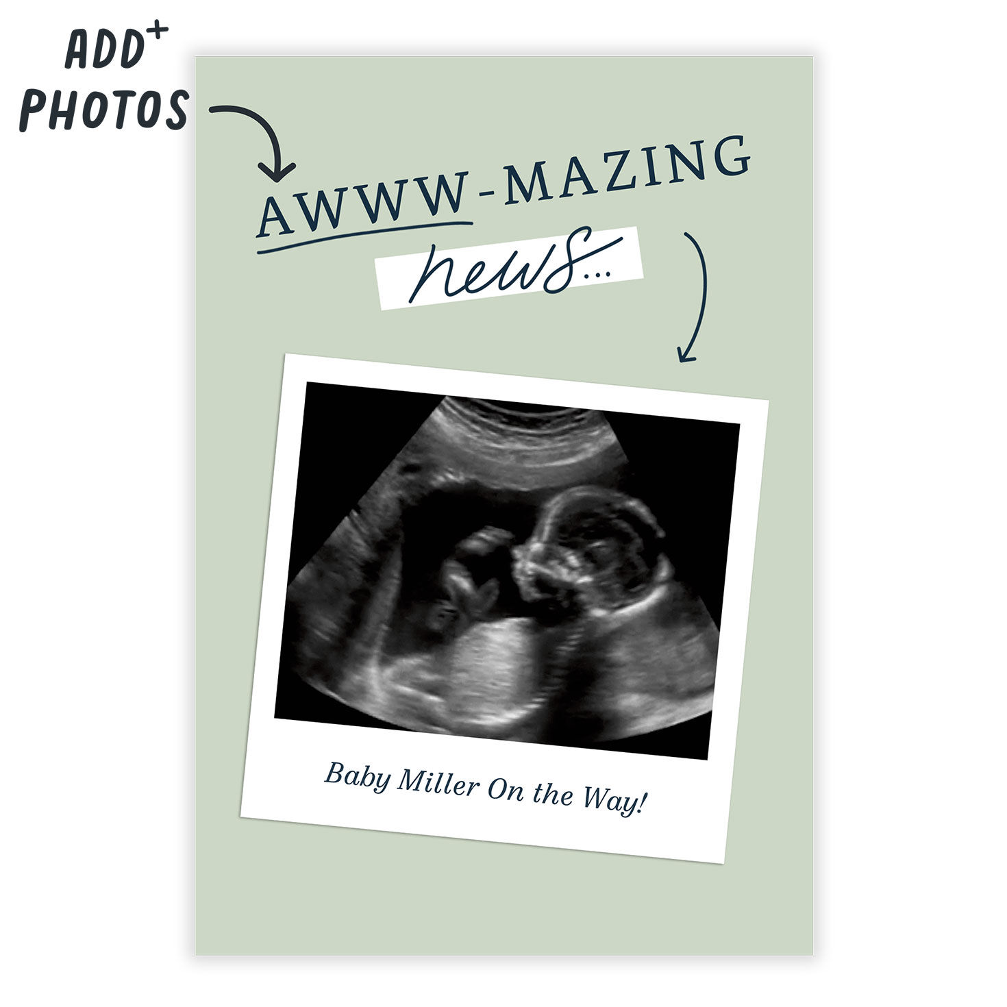 Instant Photo on Mint Folded Congratulations Photo Card  image number 2