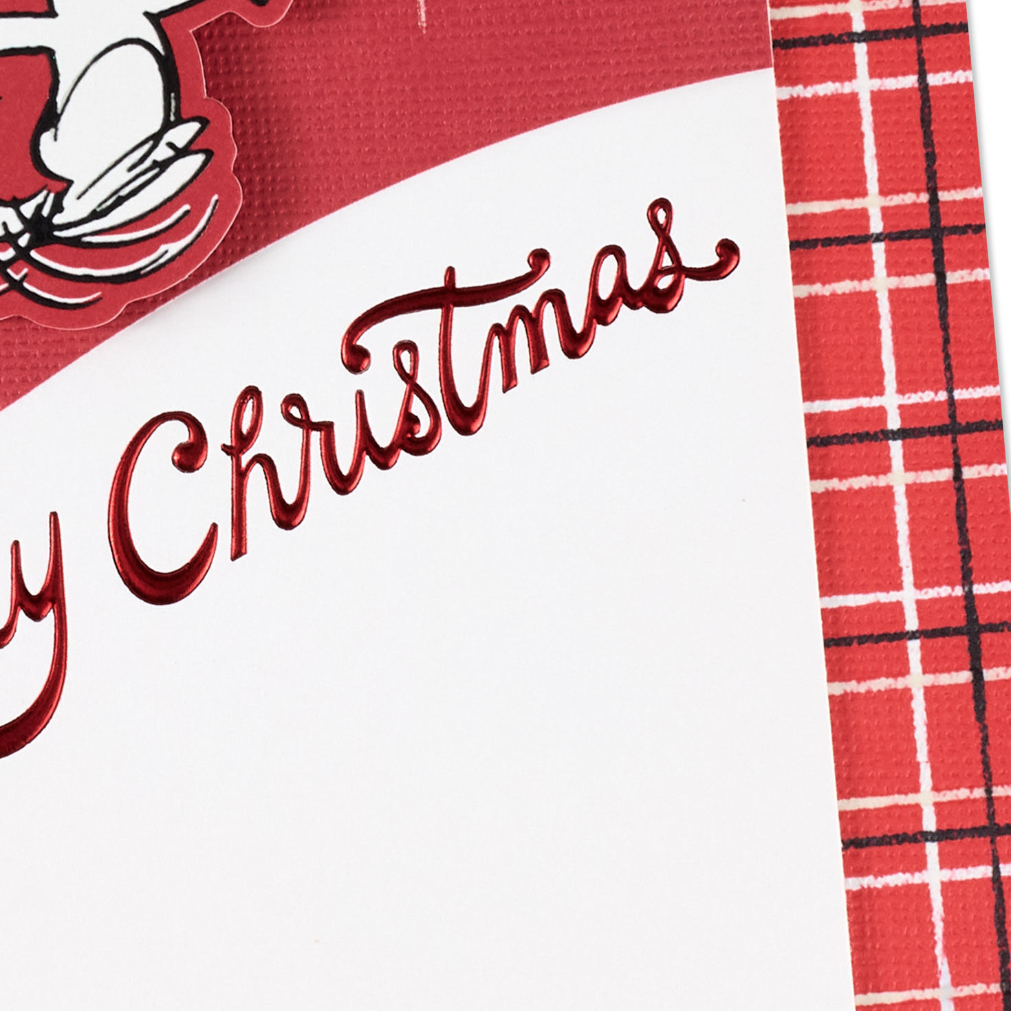 Dancing Snoopy with Scarf Christmas Card Card Front Detail image number 5