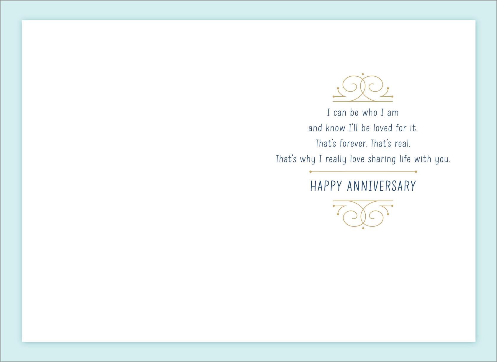Our Love Is a Beautiful Gift Anniversary Card