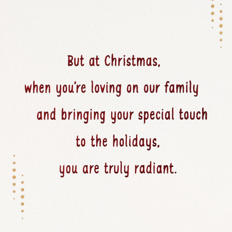 Black Woman Silhouette with Poinsettia Christmas Card for Mom Sentiment image number 2