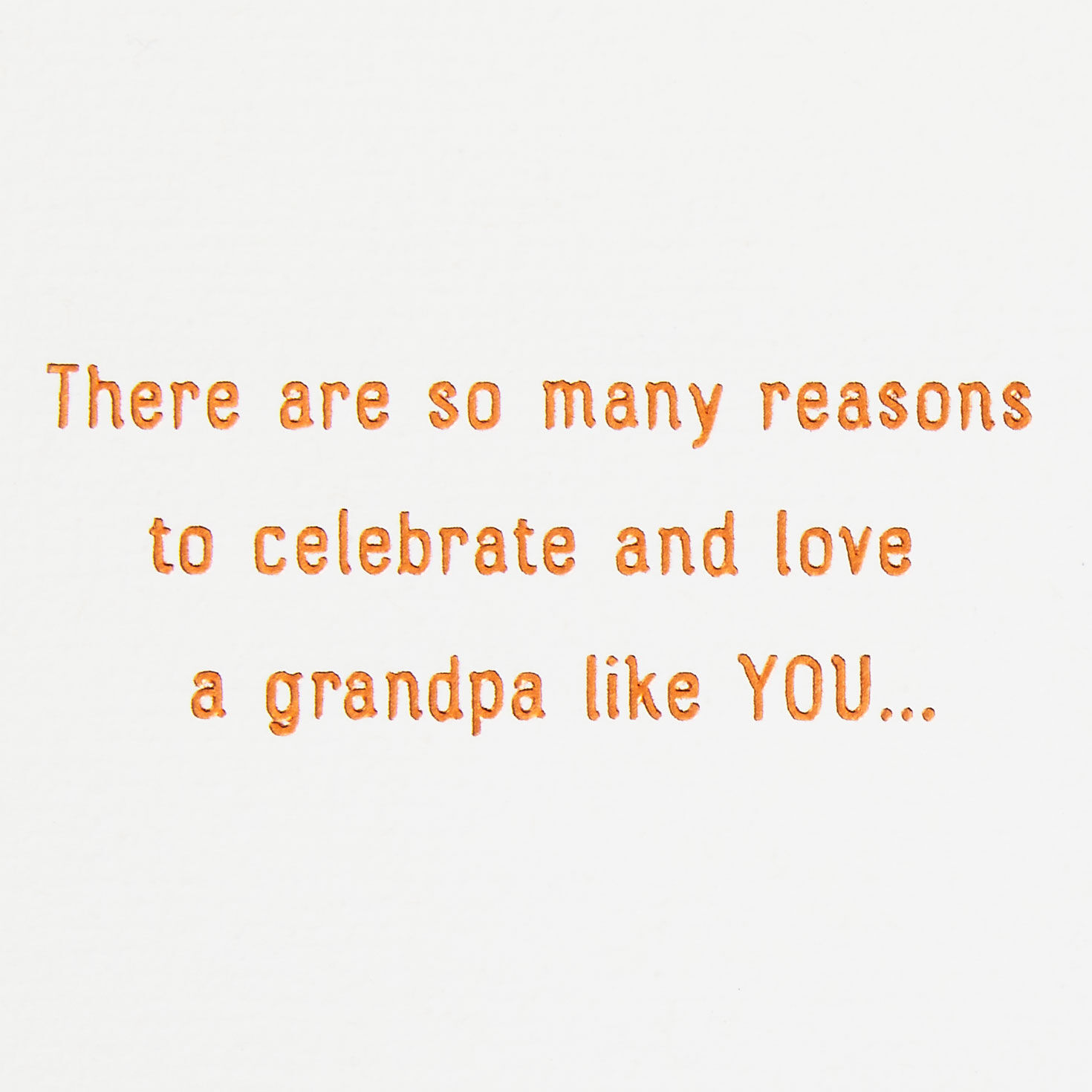 Copper Heart on Blue Burlap Grandpa Father's Day Card Sentiment image number 2