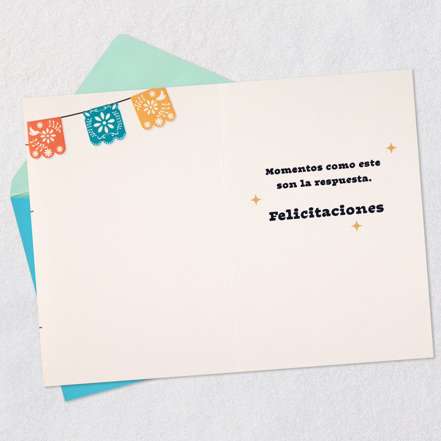 Papel Picado Banner Congratulations Card in Spanish  image number 3