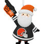 Cleveland Browns Santa Fan Christmas Ornament closeup view image number 5