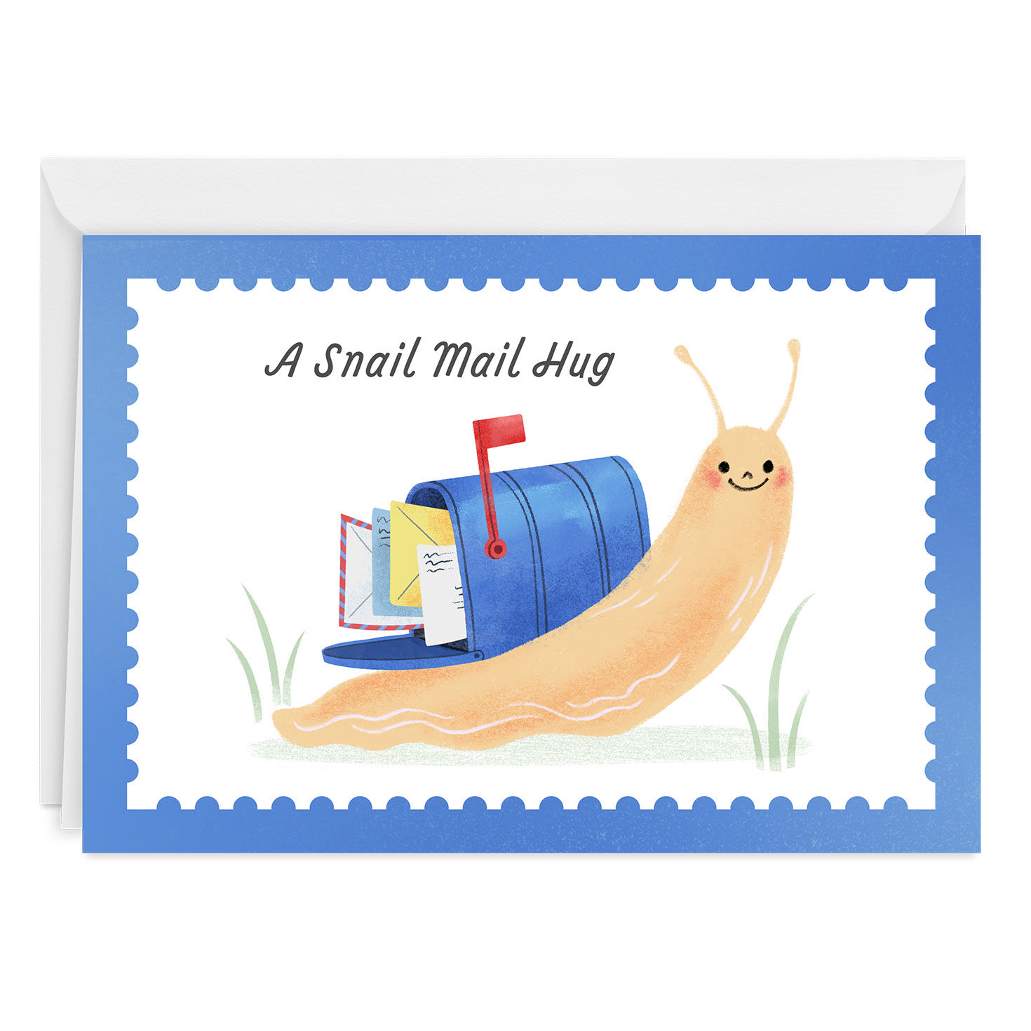 Snail Mail Hug Custom Thinking of You Card