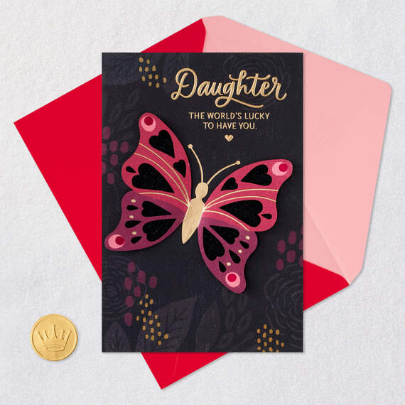 The World's Lucky to Have You Valentine's Day Card for Daughter, , large image number 6