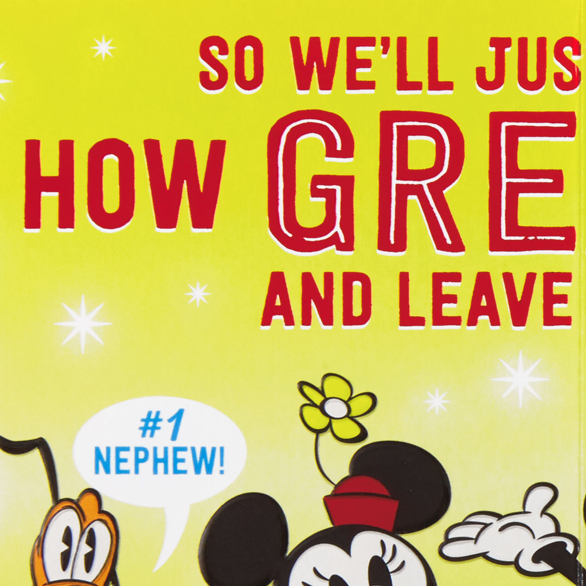 Disney Donald Duck You're Great, Nephew Birthday Card - Greeting Cards