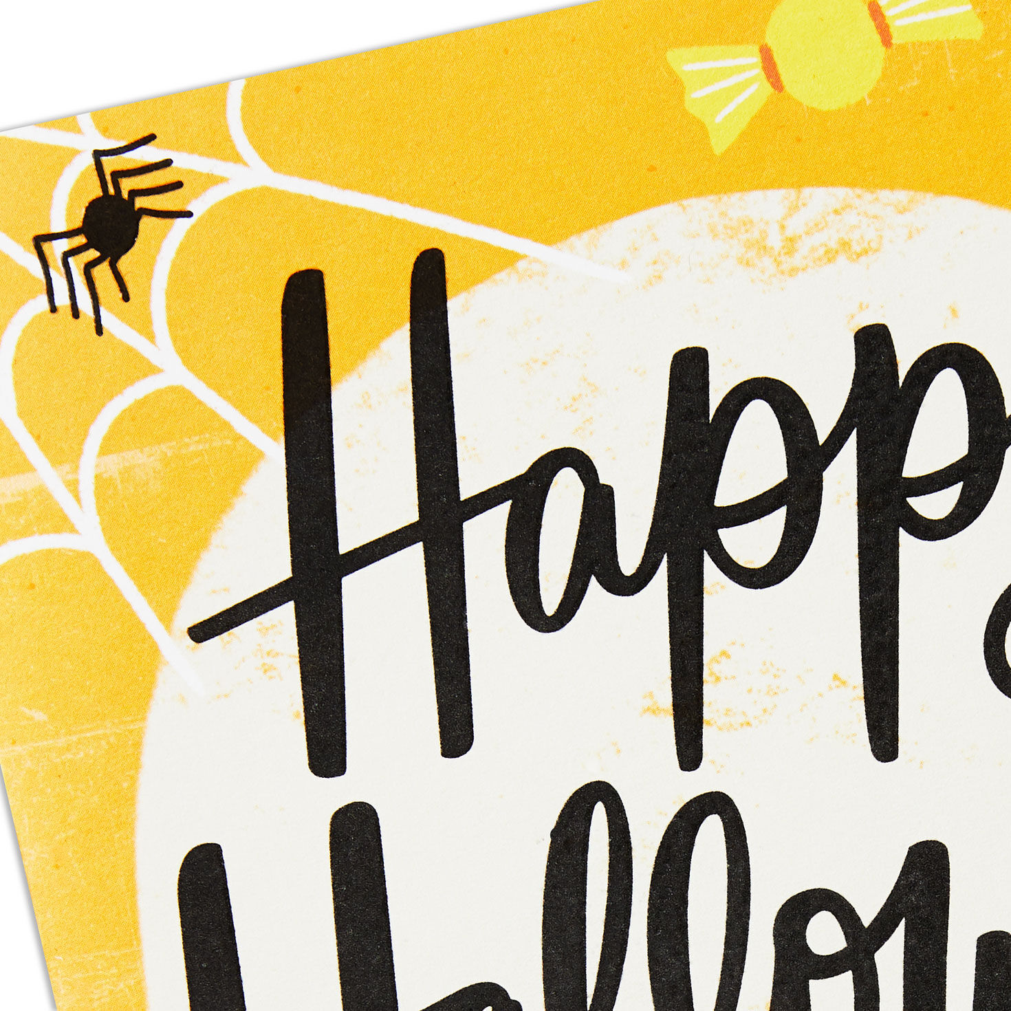 Pumpkin, Spiders and Candy Halloween Card Card Front Detail image number 4