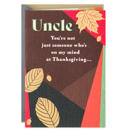 Thankful for You All Year Thanksgiving Card for Uncle, 