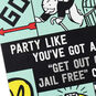 Hasbro® Monopoly® Get Out of Jail Free Funny Birthday Card, , large image number 4