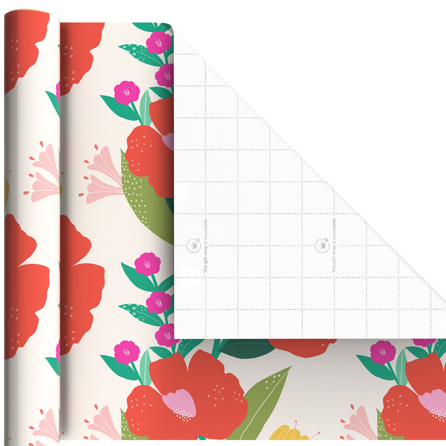 Geometric and Floral Mini Gift Wrap Rolls Wrap square image number 4