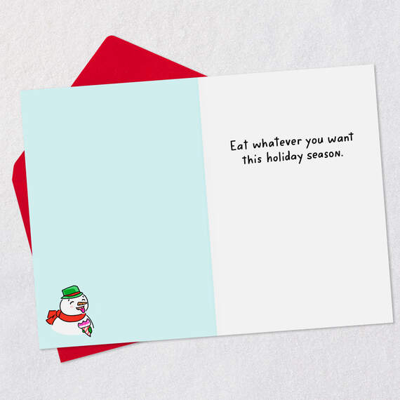 Eat Whatever You Want This Holiday Season Funny Christmas Card, , large image number 3