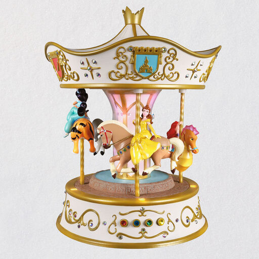 Disney Princess Dreams Go Round Carousel Musical Tabletop Decoration With Light and Motion, 