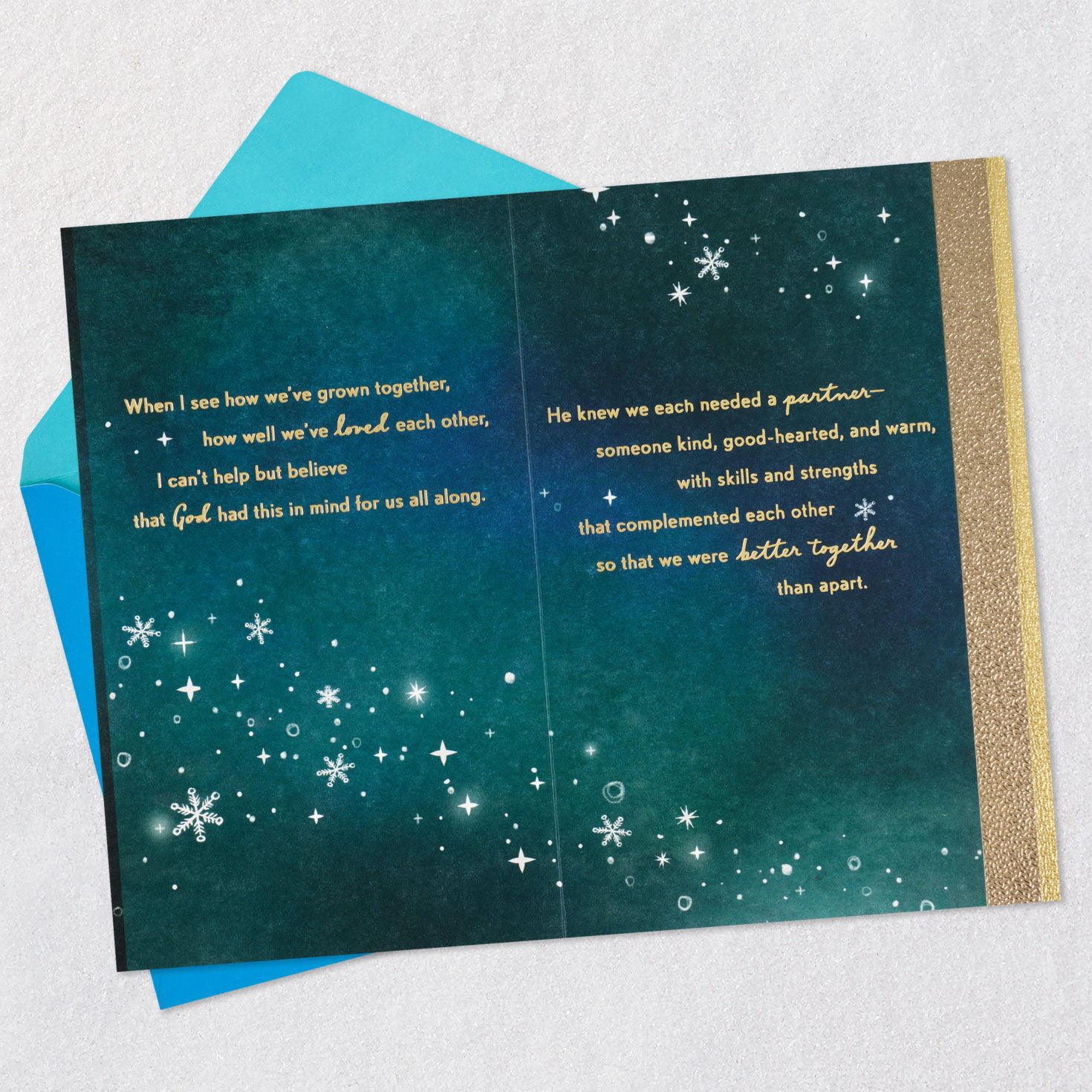 Starry Sky Religious Christmas Card for Husband Open card with envelope image number 4
