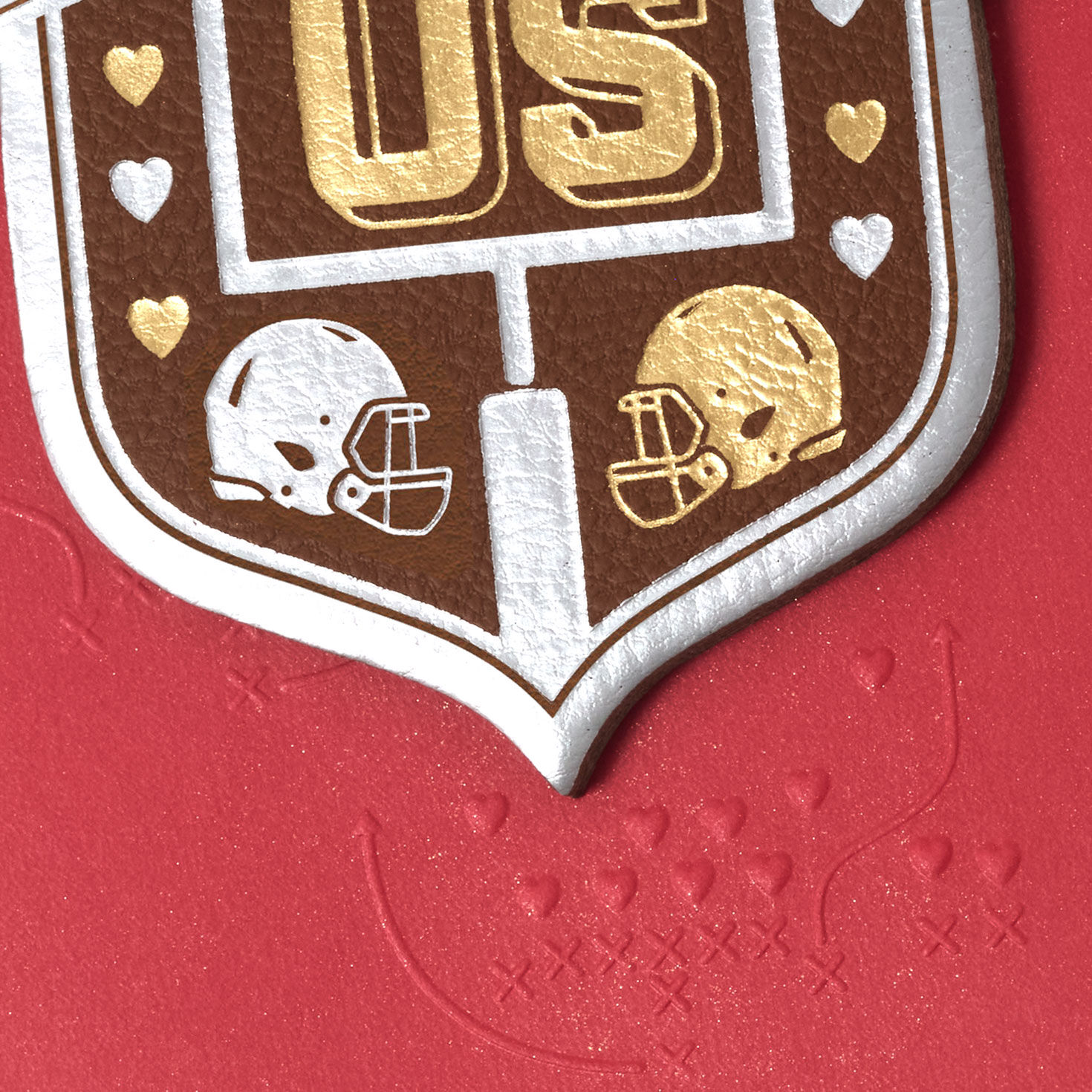 Team Us Football Valentine's Day Card Card Front Detail image number 6