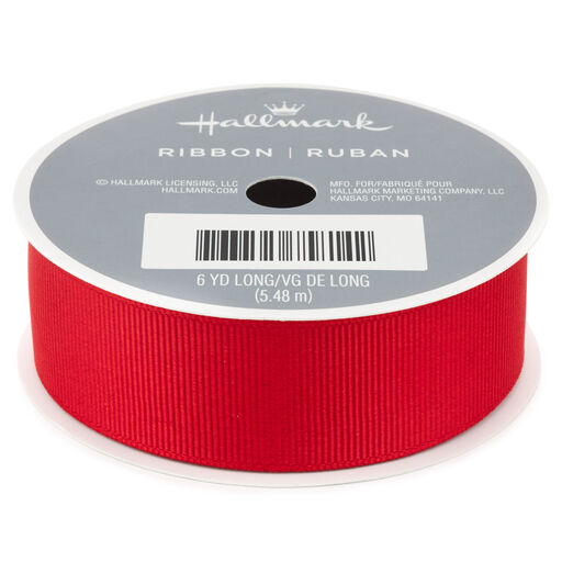 Red Grosgrain Ribbon, 18', 