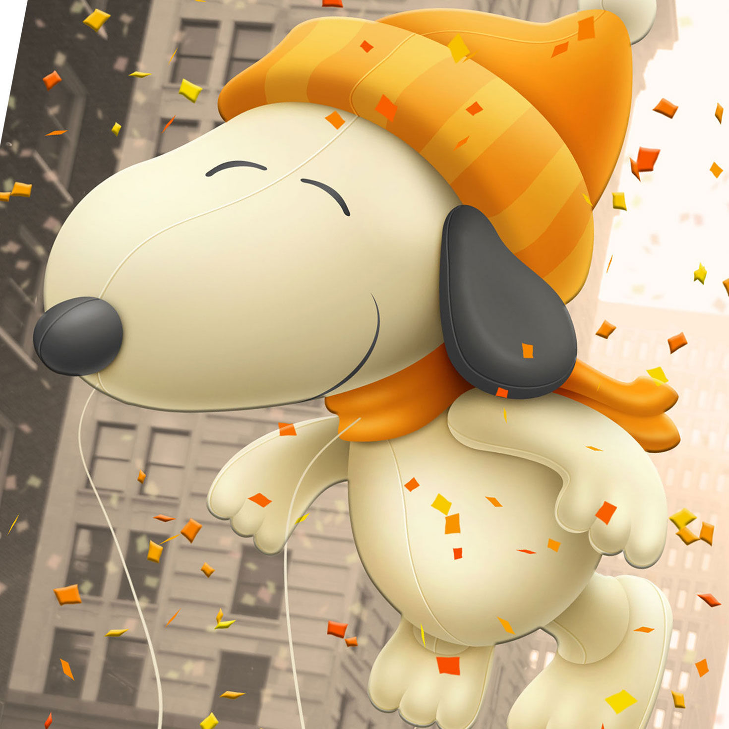 Peanuts&reg; Snoopy Hot Air Parade Balloon Funny Thanksgiving Card, , large image number 4