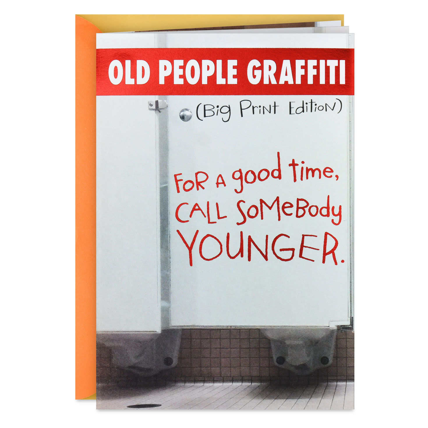 Old People Graffiti Funny Birthday Card