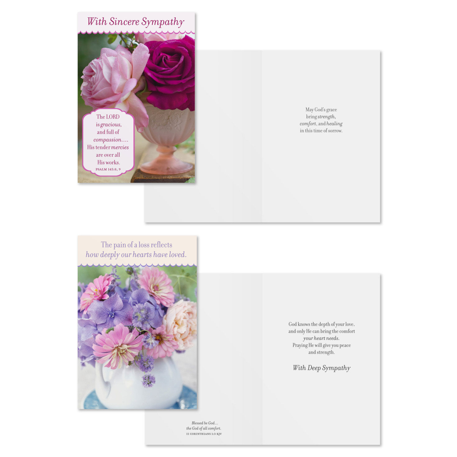 Flower Blooms DaySpring Sympathy Cards Assortment Card Front with Sentiment image number 4