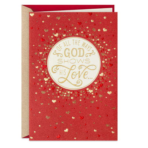 God's Blessings and Love Religious Valentine's Day Card, 