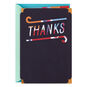 Abstract Print Lettering Blank Thank You Card, , large image number 1