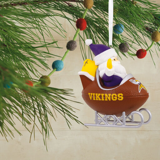 NFL Minnesota Vikings Santa Football Sled Hallmark Ornament, 
