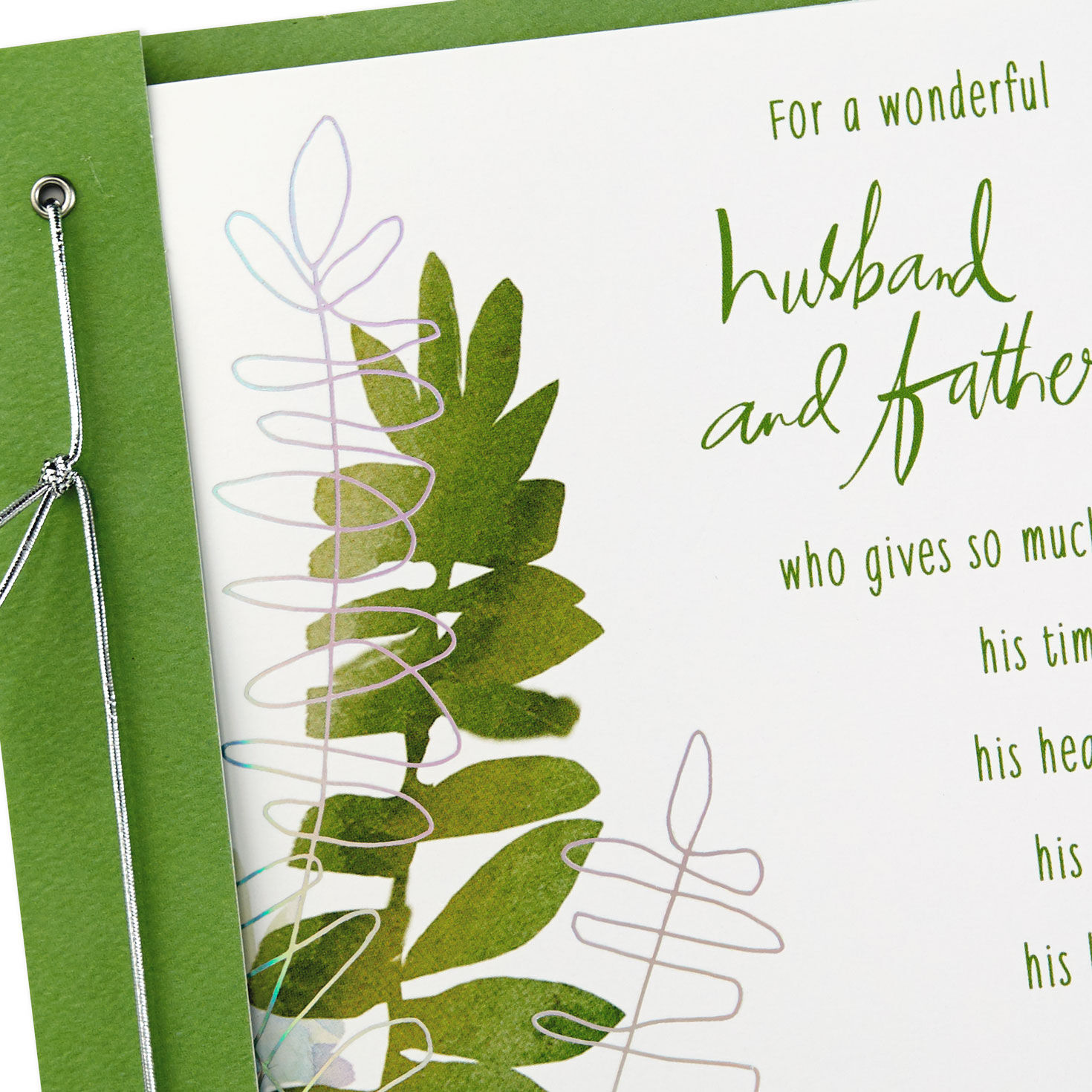 Wonderful Father and Husband Father's Day Card Card Front Detail image number 5