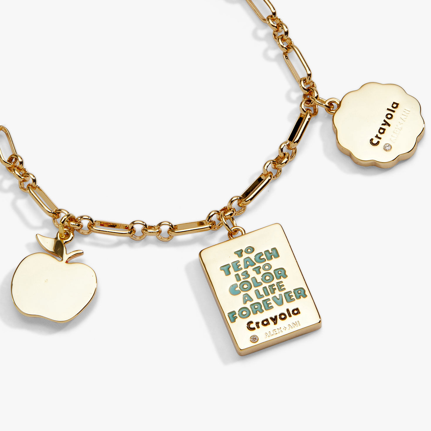 Alex And Ani Crayola 'Teaching Is A Work Of Heart' Toggle Bracelet closeup view image number 2