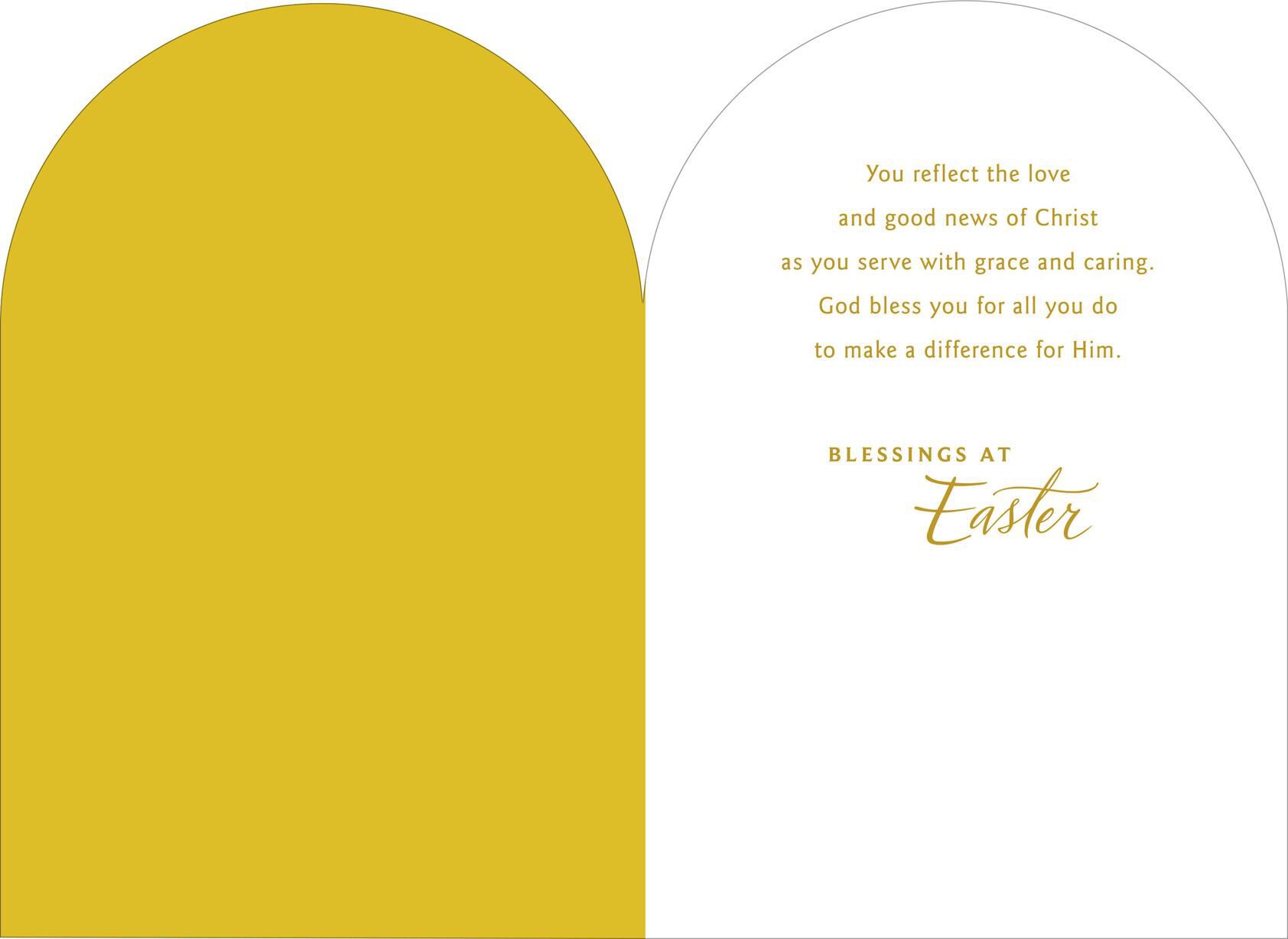 Stained Glass Window Religious Easter Card for Minister