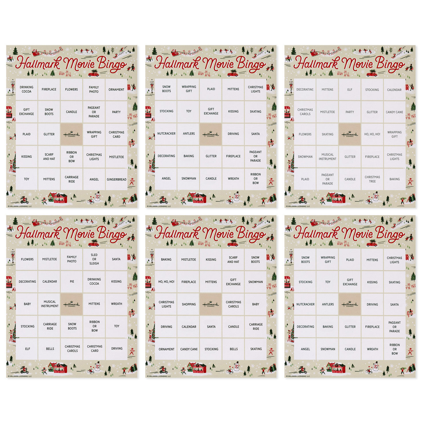 Hallmark Movie Bingo Game Pad fronts image number 2