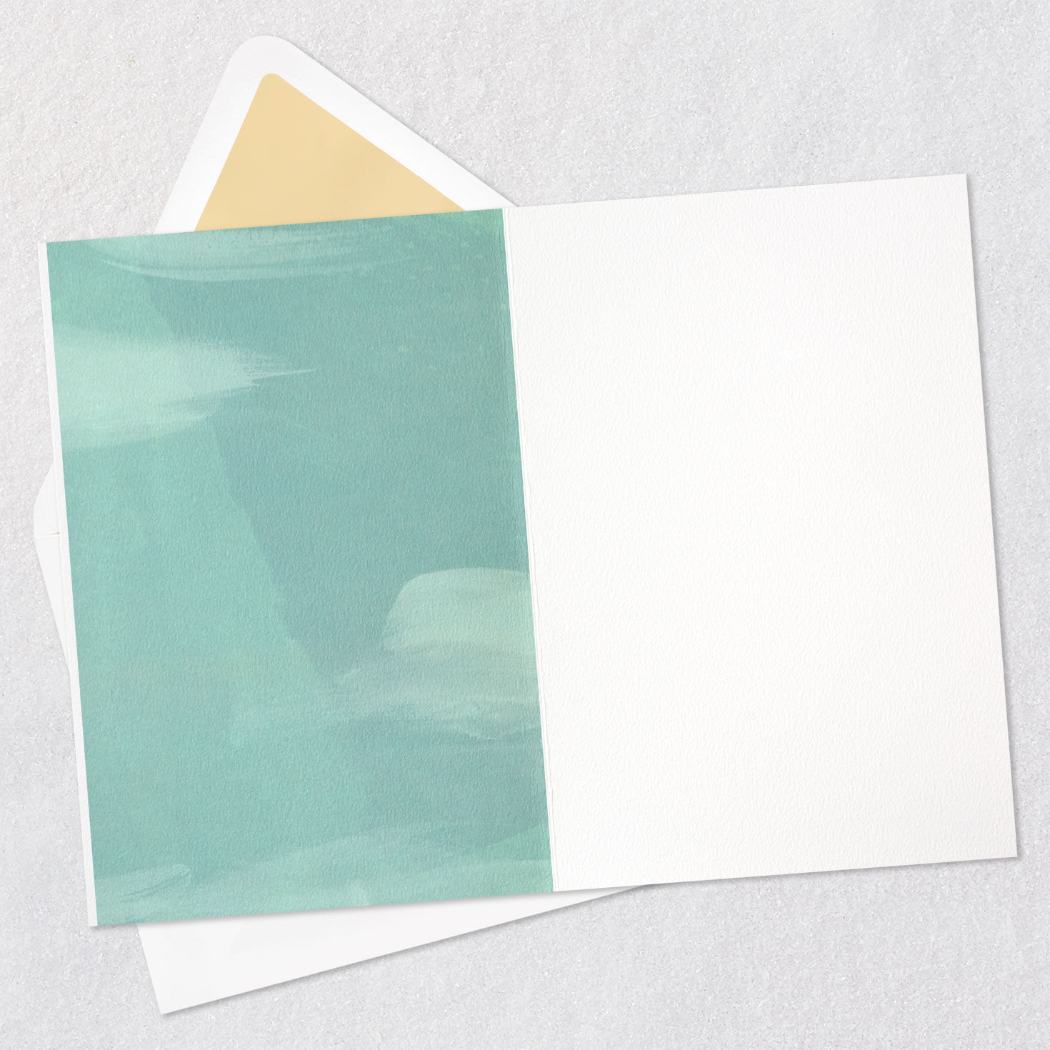 Brushstroke Hearts Signature Blank Card Open card with envelope image number 2