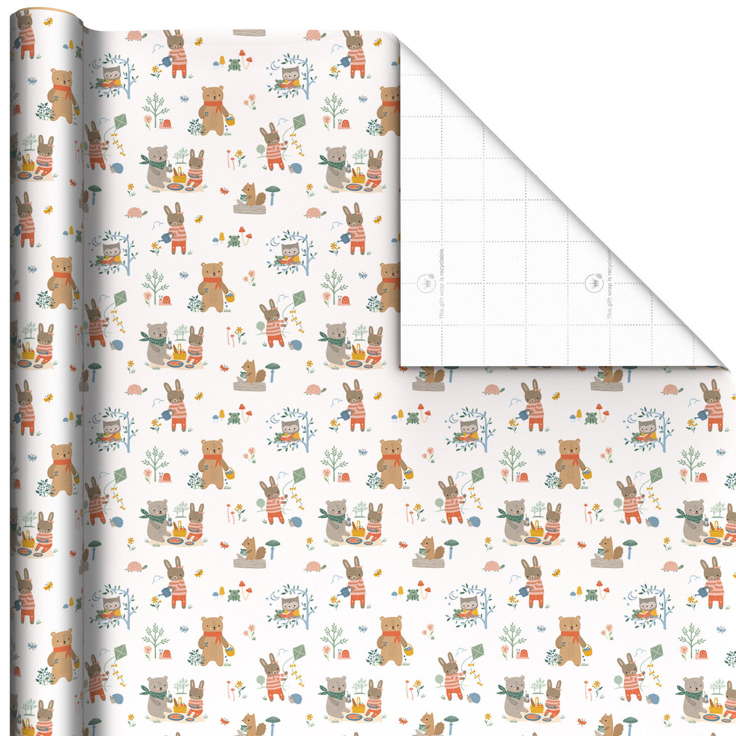 Bear and Bunny Picnic Wrapping Paper, 20 sq. ft. for only USD 4.99 | Hallmark
